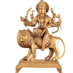 Large Superfine Brass Durga Mata Golden Statue - 21.5" Temple Masterpiece | Jaipurio